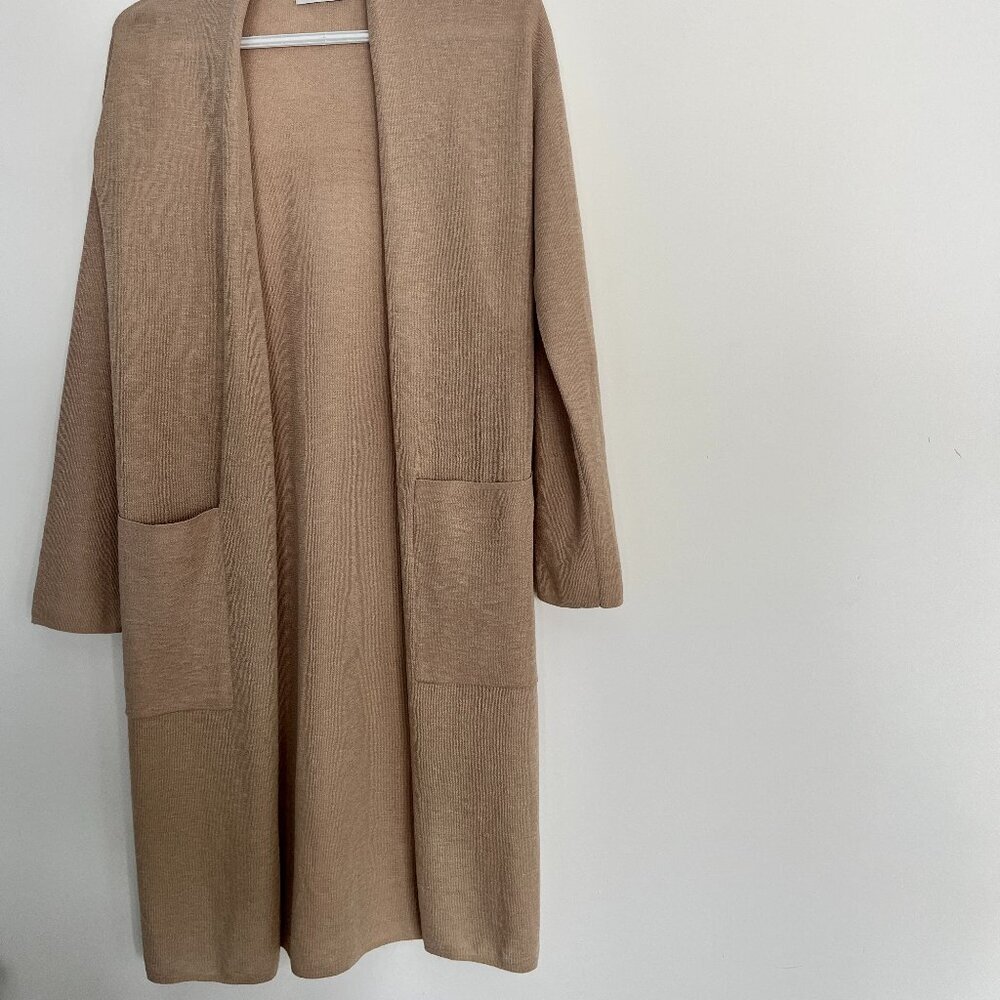 *SOLD* Babaton Knit Longline Cardigan in Camel | XXS (Fits S) - Picture 1 of 3